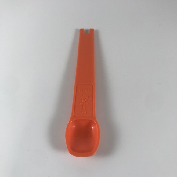 Tupperware Measuring Spoon Replacement 1/4 Tsp Orange #1267-1 Vintage - Picture 3 of 6